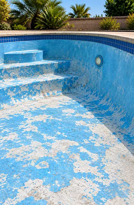 Equestrian Coatings Sample of Worn Swimming Pool